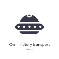 ovni military transport icon. isolated ovni military transport icon vector illustration from army collection. editable sing symbol can be use for web site and mobile app