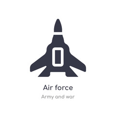 air force icon. isolated air force icon vector illustration from army and war collection. editable sing symbol can be use for web site and mobile app