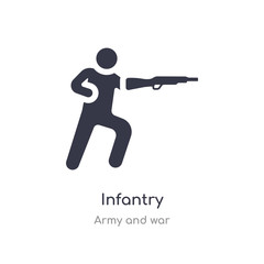 infantry icon. isolated infantry icon vector illustration from army and war collection. editable sing symbol can be use for web site and mobile app