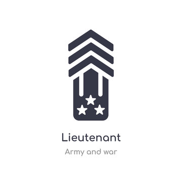 lieutenant icon. isolated lieutenant icon vector illustration from army and war collection. editable sing symbol can be use for web site and mobile app
