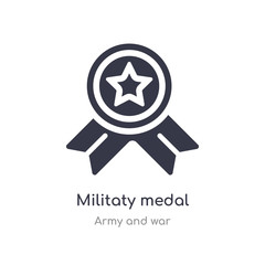 militaty medal icon. isolated militaty medal icon vector illustration from army and war collection. editable sing symbol can be use for web site and mobile app