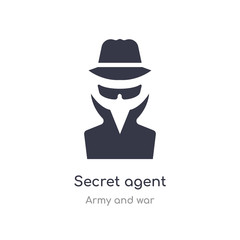 secret agent icon. isolated secret agent icon vector illustration from army and war collection. editable sing symbol can be use for web site and mobile app
