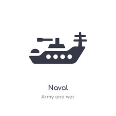 naval icon. isolated naval icon vector illustration from army and war collection. editable sing symbol can be use for web site and mobile app