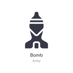 bomb icon. isolated bomb icon vector illustration from army collection. editable sing symbol can be use for web site and mobile app