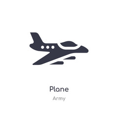 plane icon. isolated plane icon vector illustration from army collection. editable sing symbol can be use for web site and mobile app
