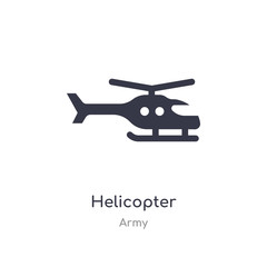 helicopter icon. isolated helicopter icon vector illustration from army collection. editable sing symbol can be use for web site and mobile app