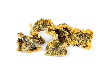 Crispy Seaweed isolate on white background