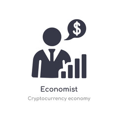 economist icon. isolated economist icon vector illustration from cryptocurrency economy collection. editable sing symbol can be use for web site and mobile app