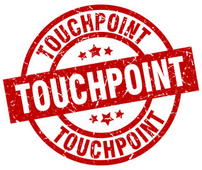 touchpoint round red grunge stamp