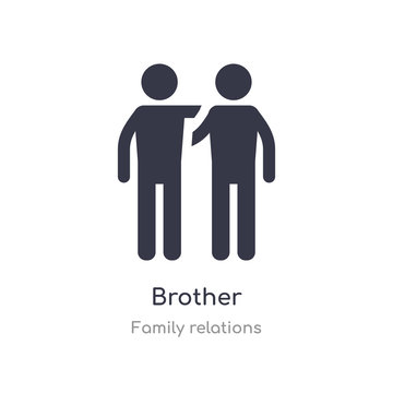 brother icon. isolated brother icon vector illustration from family relations collection. editable sing symbol can be use for web site and mobile app