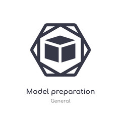 model preparation icon. isolated model preparation icon vector illustration from general collection. editable sing symbol can be use for web site and mobile app