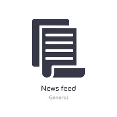 news feed icon. isolated news feed icon vector illustration from general collection. editable sing symbol can be use for web site and mobile app