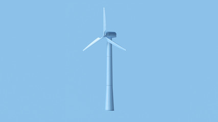 Pale Blue Wind Turbine 