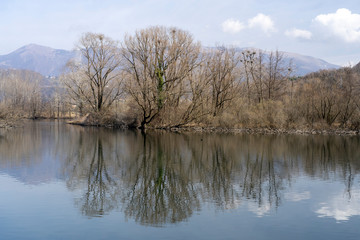 Cycleway along the Adda river