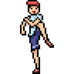 vector pixel art boy