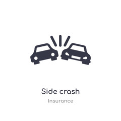 Obraz premium side crash icon. isolated side crash icon vector illustration from insurance collection. editable sing symbol can be use for web site and mobile app