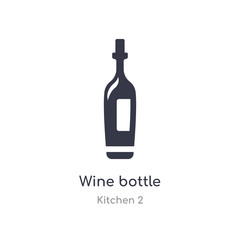 wine bottle icon. isolated wine bottle icon vector illustration from kitchen 2 collection. editable sing symbol can be use for web site and mobile app