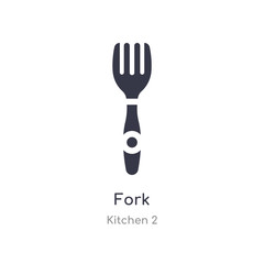 fork icon. isolated fork icon vector illustration from kitchen 2 collection. editable sing symbol can be use for web site and mobile app