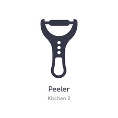 peeler icon. isolated peeler icon vector illustration from kitchen 2 collection. editable sing symbol can be use for web site and mobile app