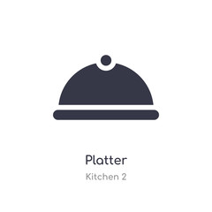 platter icon. isolated platter icon vector illustration from kitchen 2 collection. editable sing symbol can be use for web site and mobile app