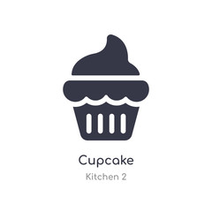 cupcake icon. isolated cupcake icon vector illustration from kitchen 2 collection. editable sing symbol can be use for web site and mobile app