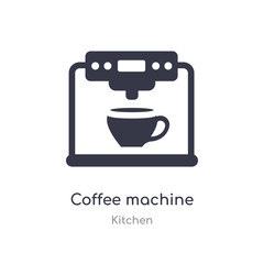 coffee machine icon. isolated coffee machine icon vector illustration from kitchen collection. editable sing symbol can be use for web site and mobile app