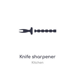 knife sharpener icon. isolated knife sharpener icon vector illustration from kitchen collection. editable sing symbol can be use for web site and mobile app
