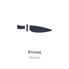 knives icon. isolated knives icon vector illustration from kitchen collection. editable sing symbol can be use for web site and mobile app