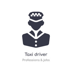taxi driver icon. isolated taxi driver icon vector illustration from professions & jobs collection. editable sing symbol can be use for web site and mobile app