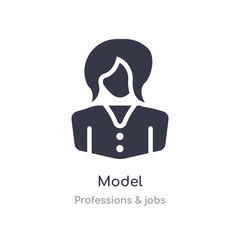 model icon. isolated model icon vector illustration from professions & jobs collection. editable sing symbol can be use for web site and mobile app