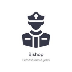 bishop icon. isolated bishop icon vector illustration from professions & jobs collection. editable sing symbol can be use for web site and mobile app