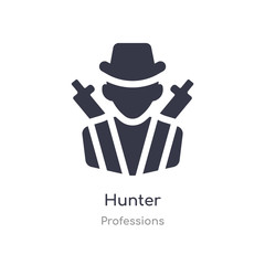 hunter icon. isolated hunter icon vector illustration from professions collection. editable sing symbol can be use for web site and mobile app