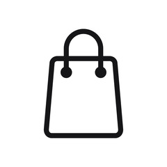 Shopping bag vector icon isolated