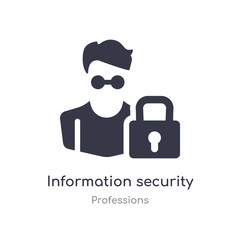 information security analyst icon. isolated information security analyst icon vector illustration from professions collection. editable sing symbol can be use for web site and mobile app