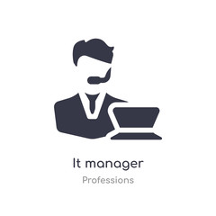 it manager icon. isolated it manager icon vector illustration from professions collection. editable sing symbol can be use for web site and mobile app