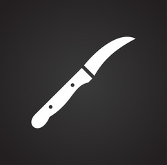Knife icon on background for graphic and web design. Simple vector sign. Internet concept symbol for website button or mobile app.