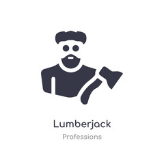 lumberjack icon. isolated lumberjack icon vector illustration from professions collection. editable sing symbol can be use for web site and mobile app