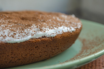 Chocolate Brownie, homemade chocolate cake. 