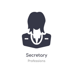 secretary icon. isolated secretary icon vector illustration from professions collection. editable sing symbol can be use for web site and mobile app