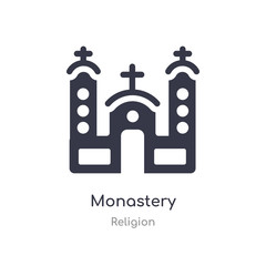monastery icon. isolated monastery icon vector illustration from religion collection. editable sing symbol can be use for web site and mobile app