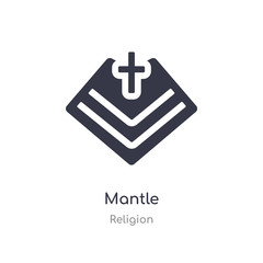 mantle icon. isolated mantle icon vector illustration from religion collection. editable sing symbol can be use for web site and mobile app