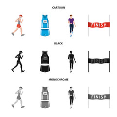 Vector illustration of sport  and winner symbol. Collection of sport  and fitness  vector icon for stock.