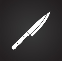 Knife icon on background for graphic and web design. Simple vector sign. Internet concept symbol for website button or mobile app.