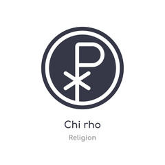 Fototapeta premium chi rho icon. isolated chi rho icon vector illustration from religion collection. editable sing symbol can be use for web site and mobile app