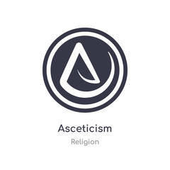 asceticism icon. isolated asceticism icon vector illustration from religion collection. editable sing symbol can be use for web site and mobile app