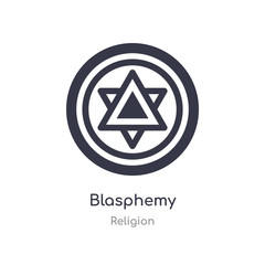 blasphemy icon. isolated blasphemy icon vector illustration from religion collection. editable sing symbol can be use for web site and mobile app