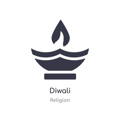 diwali icon. isolated diwali icon vector illustration from religion collection. editable sing symbol can be use for web site and mobile app