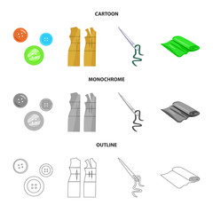 Vector design of craft and handcraft logo. Set of craft and industry stock symbol for web.