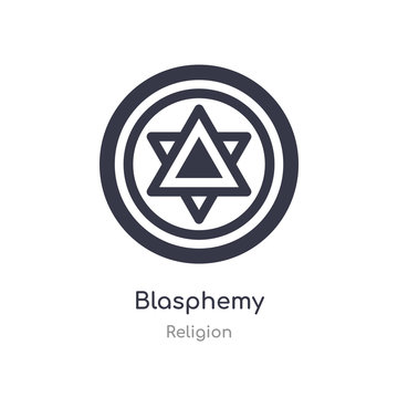 blasphemy icon. isolated blasphemy icon vector illustration from religion collection. editable sing symbol can be use for web site and mobile app