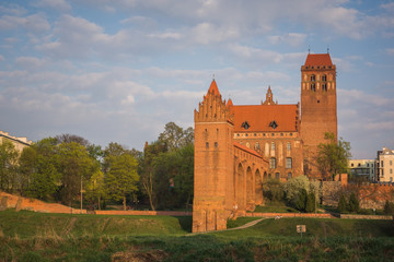 Fototapeta na wymiar Castle in Kwidzyn in the spring, Pomorskie, Poland